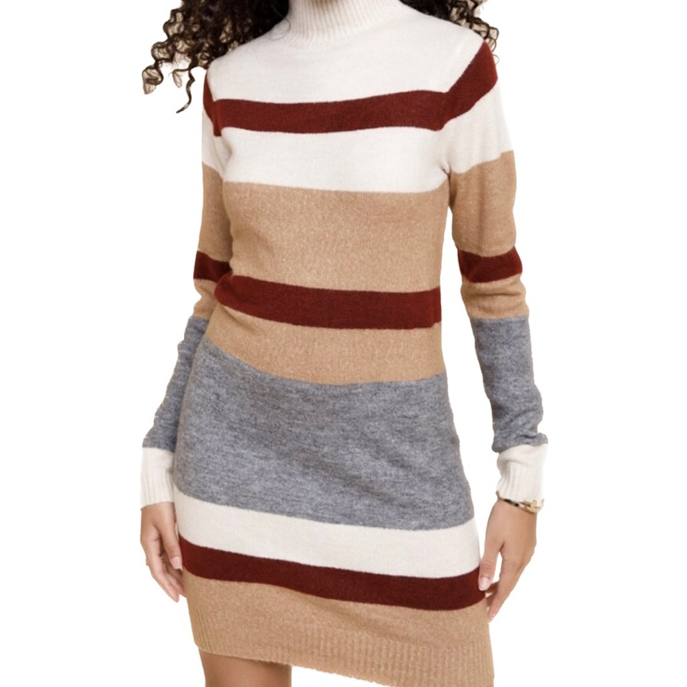 Striped sweater dress